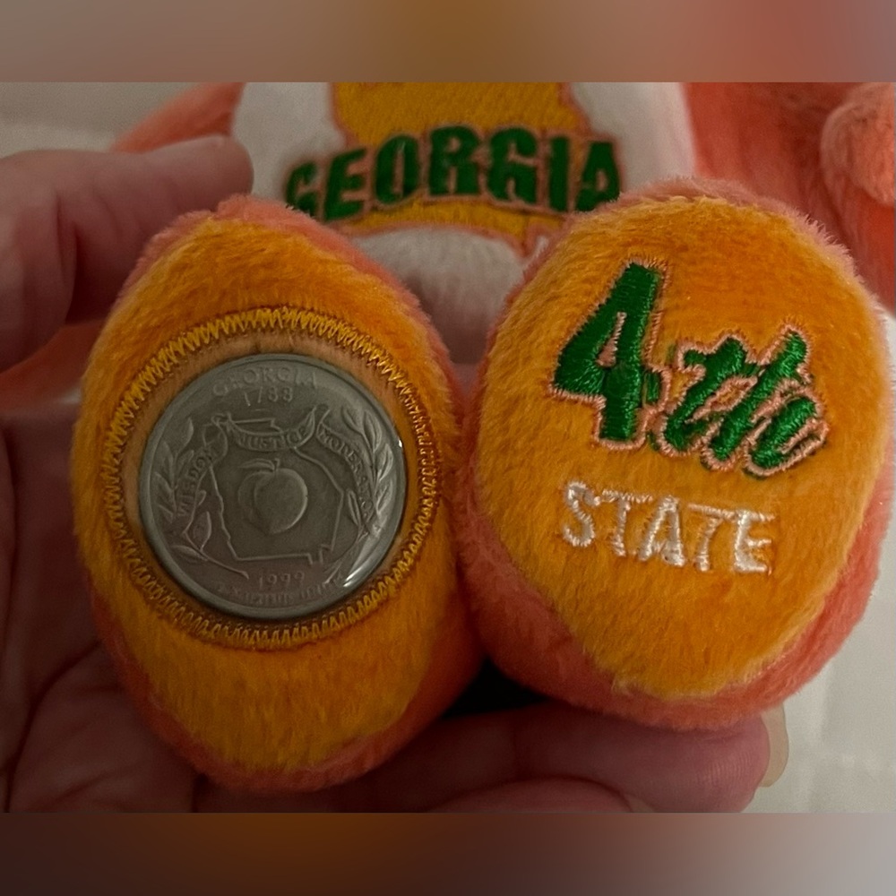 Coin Bear Georgia State Quarter Collectible Bear Plush Limited Treasures NWT - Picture 5 of 11
